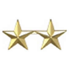 2 (Two) Smooth 1/2" Tall Uniform Collar Stars - Sold in Pairs.